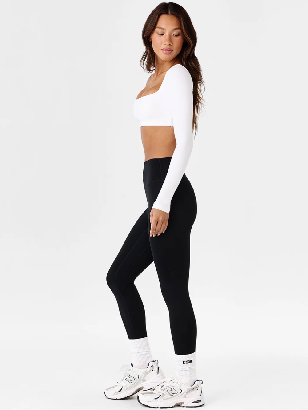 NWT CSB CROP SHOP BOUTIQUE Freedom Scrunch Legging - Black - Size medium - Picture 3 of 7